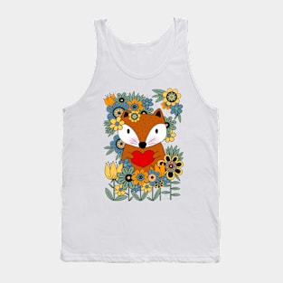 Flower power fox Tank Top